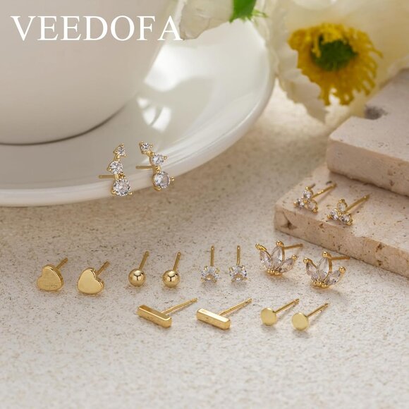 🆕 Women Gold Small Hoop Earrings Trendy Chunky Multiple Piercing Jewelry Gift - Picture 4 of 7